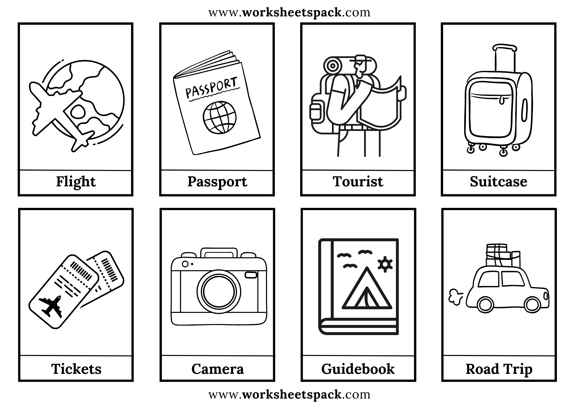 Free Travel Flashcards Pdf With Esl Images Worksheetspack