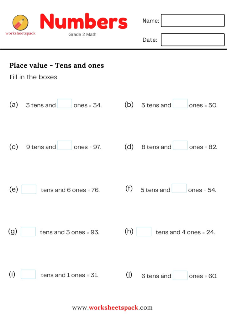 FREE 2ND GRADE PLACE VALUE WORKSHEETS