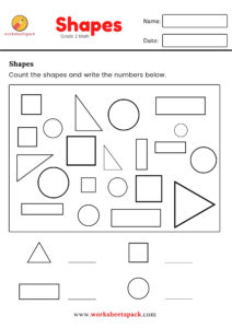 2D Shapes Printable Worksheet - worksheetspack