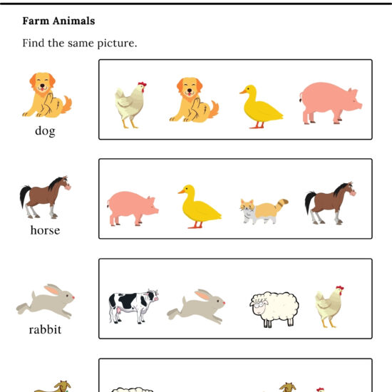 Farm Kindergarten Printables - worksheetspack