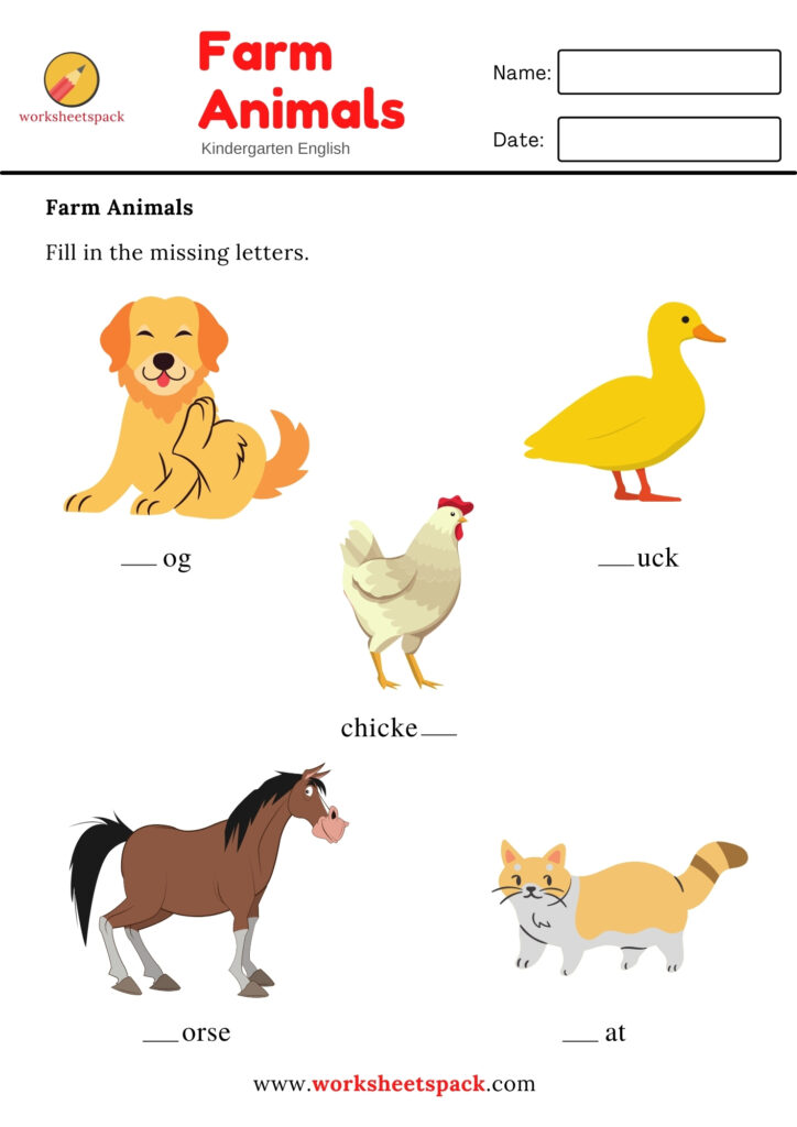 Farm animals printables