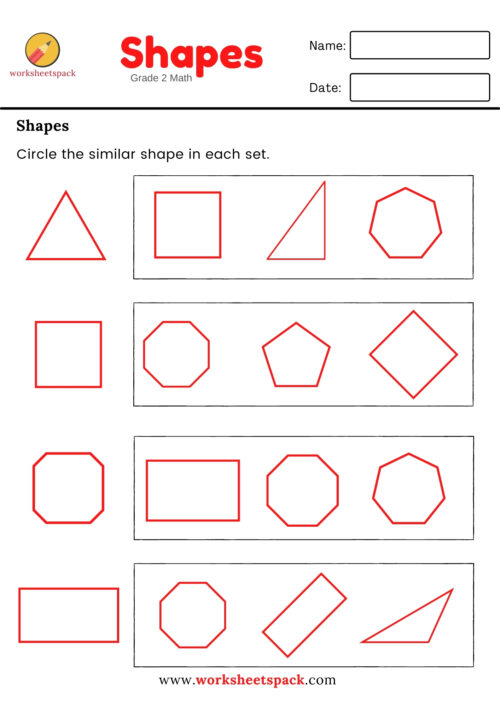 IDENTIFYING SHAPES WORKSHEET (GRADE 2 MATH) - worksheetspack