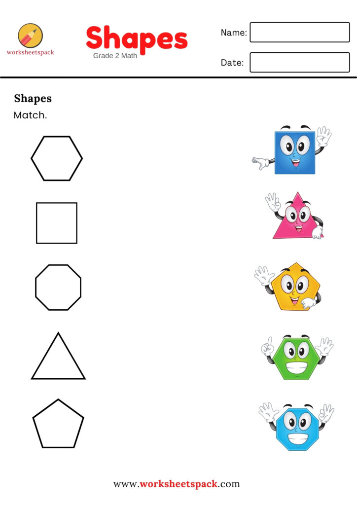 FREE MATCH THE SHAPES WORKSHEET
