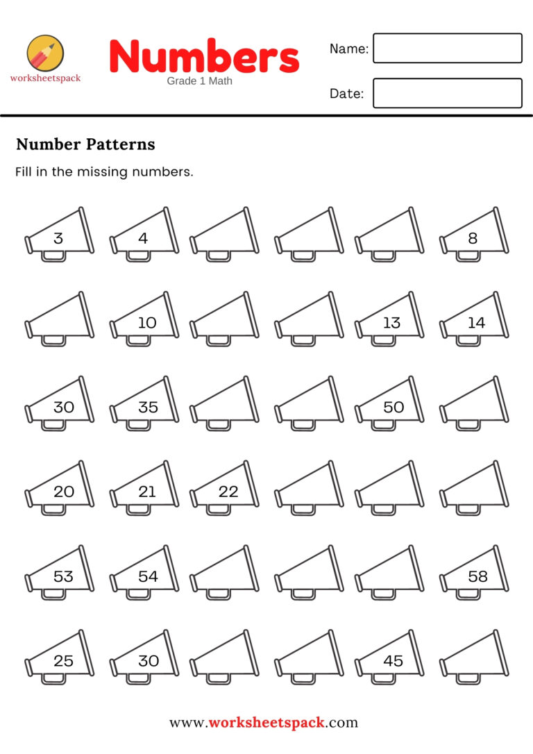 COMPARING NUMBERS WORKSHEETS FOR GRADE 1 (EASY MATH) - worksheetspack