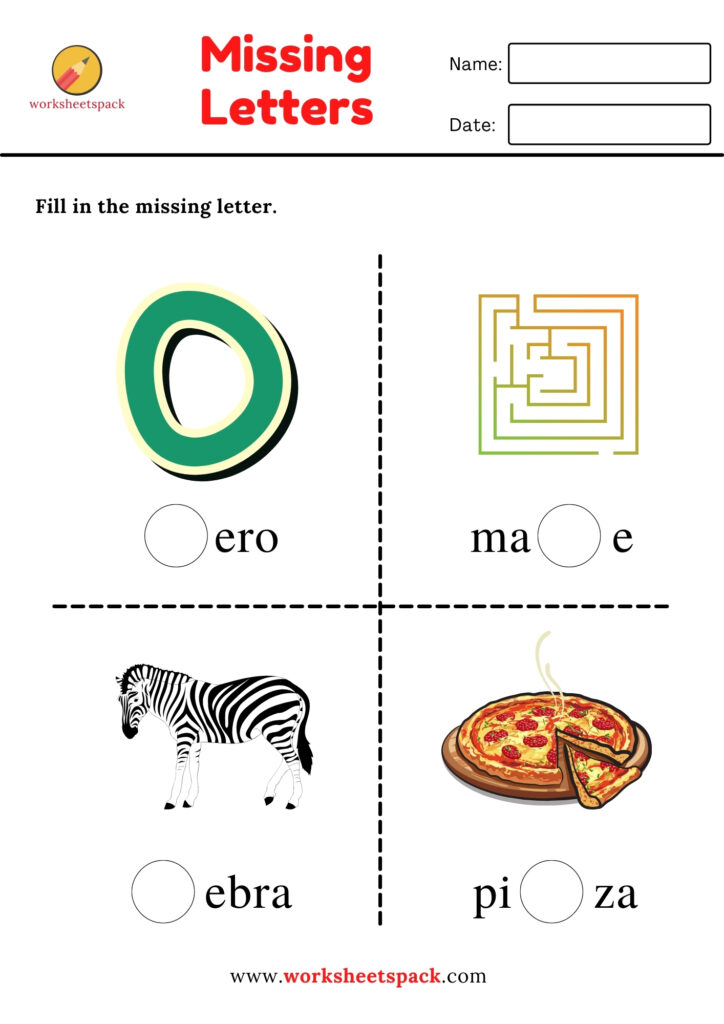 FILL IN THE MISSING LETTERS WORKSHEETS