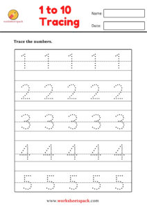 Count and match the numbers worksheets - worksheetspack