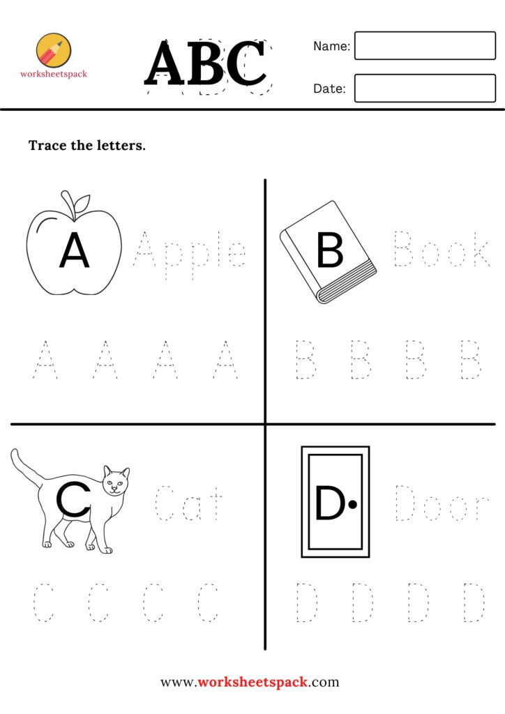 ALPHABET TRACING WORKSHEETS A-Z