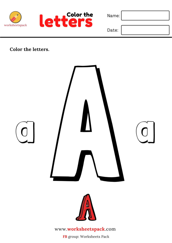COLOR THE LETTERS
