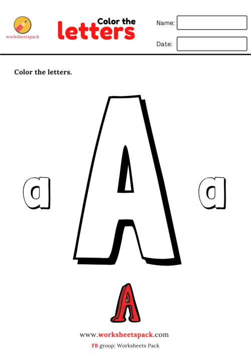 Color the letters - worksheetspack