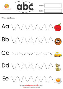 Tracing lines worksheets for preschool - worksheetspack