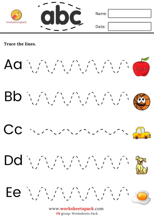 Line tracing worksheets pack - worksheetspack