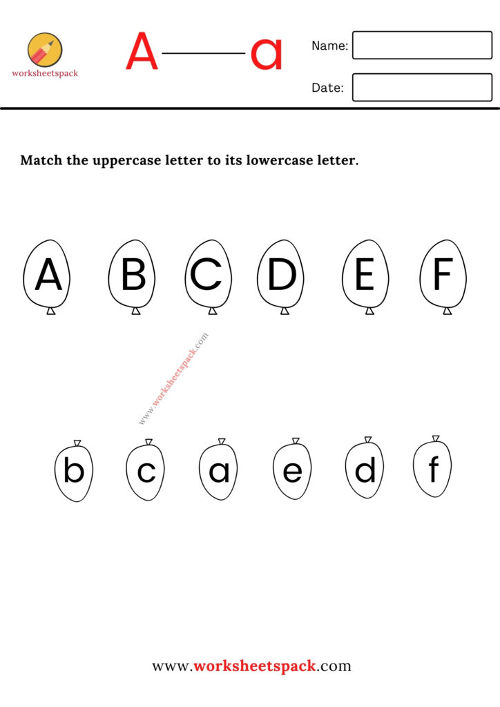 Match the letters worksheets pdf