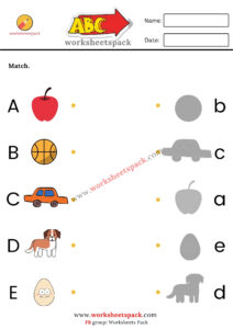 Match the letters worksheets - worksheetspack