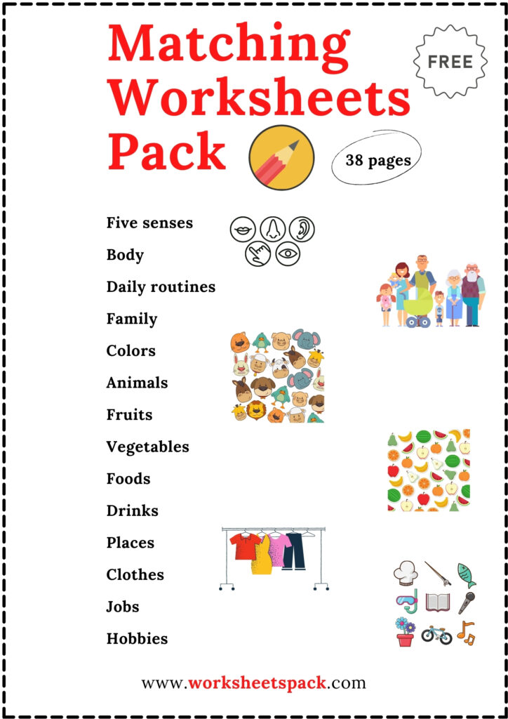 MATCHING WORKSHEETS PACK (38 PAGES)