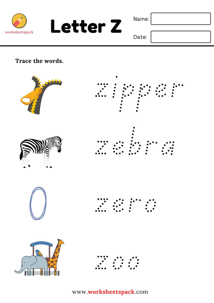 TRACING WORDS FOR KIDS (A TO Z)