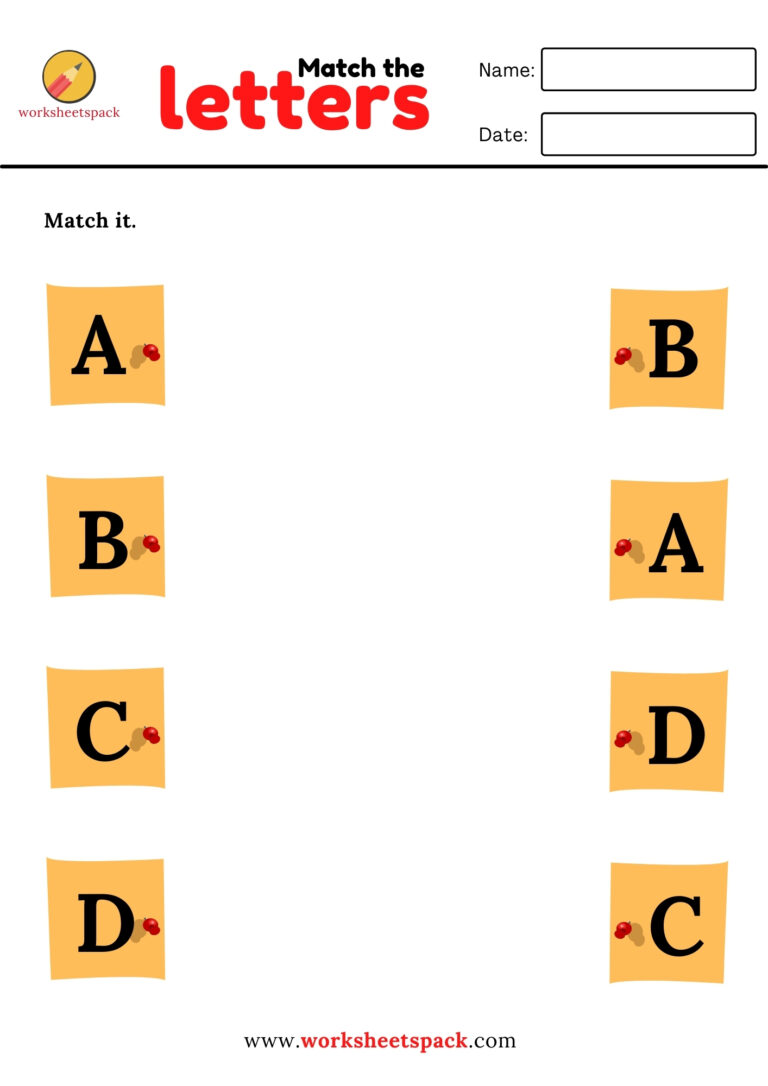 Matching Pictures Worksheets For Preschoolers Pdf Worksheetspack