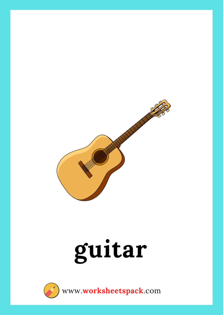 Free musical instruments flashcards