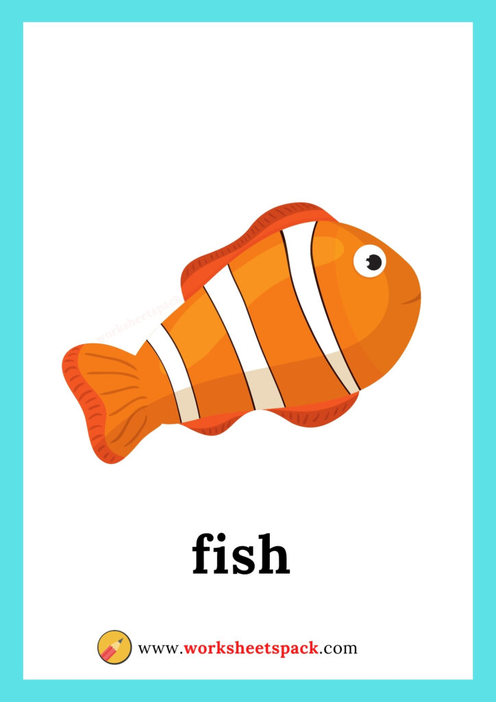 Free printable sea animals flashcards pdf