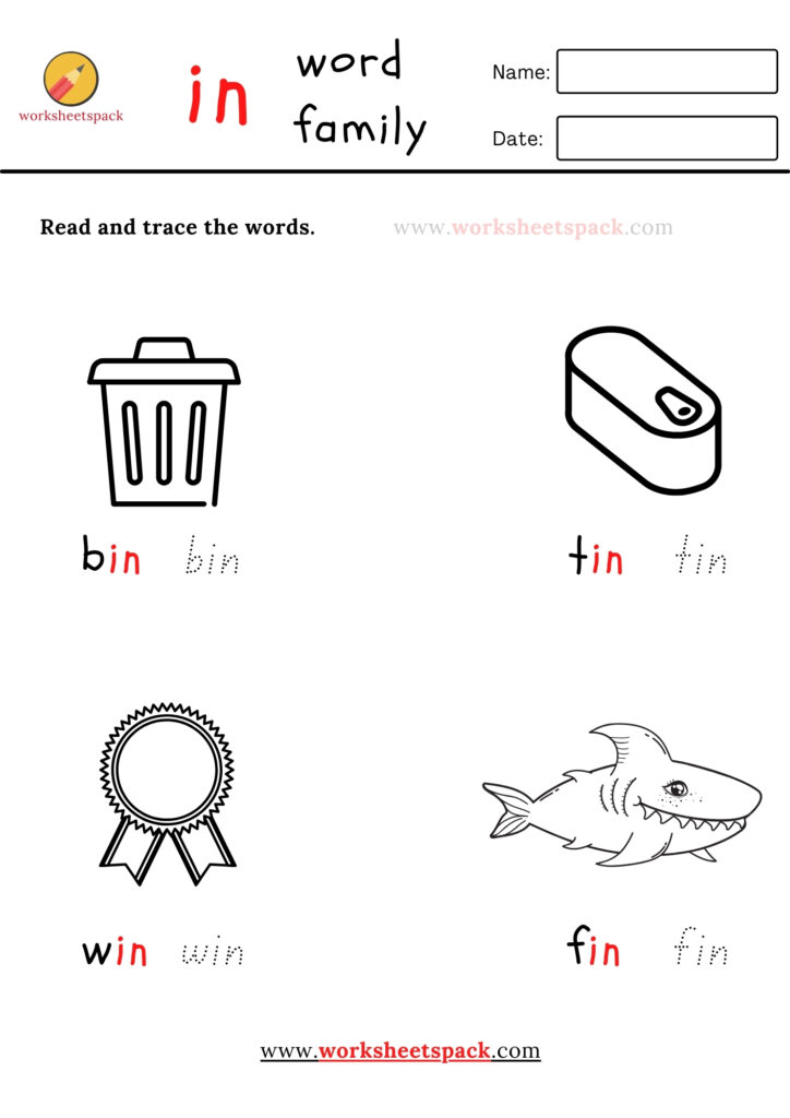 Word family worksheets pdf
