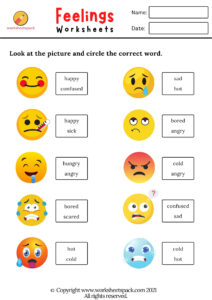 Feelings worksheets PDF - worksheetspack