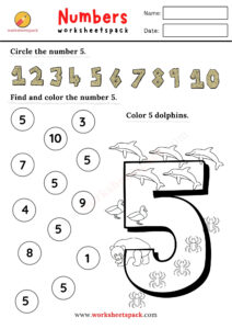 Numbers 1-10 worksheets PDF - worksheetspack