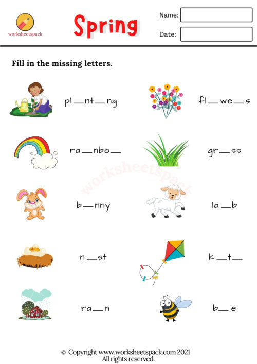 Spring Worksheets PDF - worksheetspack