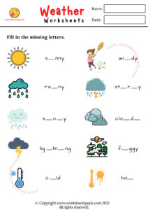 Free Weather Worksheets - worksheetspack