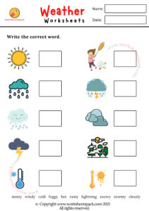 Free Weather Worksheets - Worksheetspack