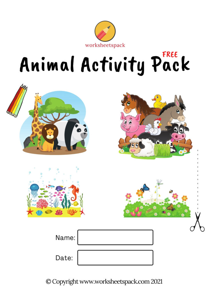 Free printable animal activities for kíds