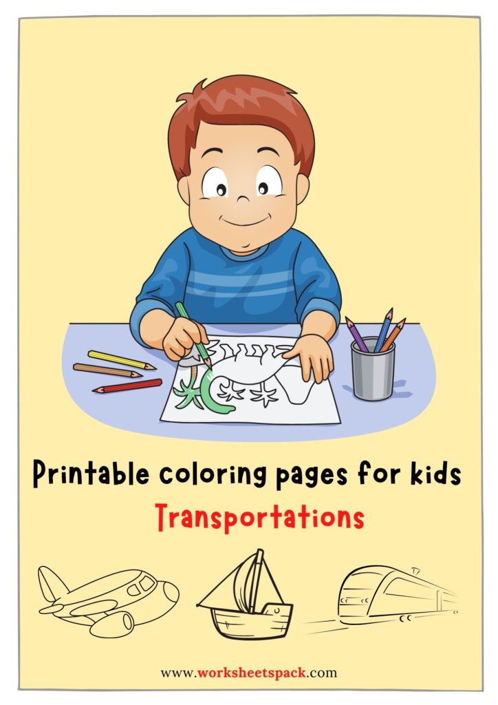 Free printable coloring pages for kids-transportations.