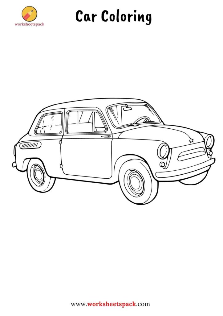 CAR COLORING PAGES FOR KIDS