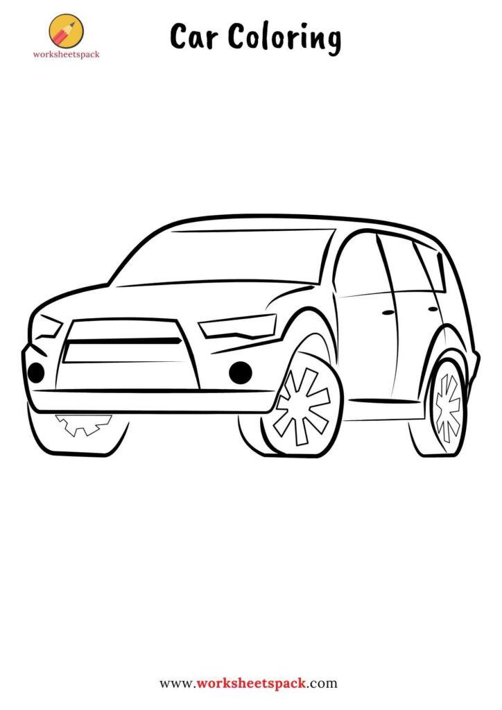 Car coloring pages for kids
