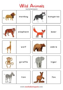 ESL animals domino game - worksheetspack