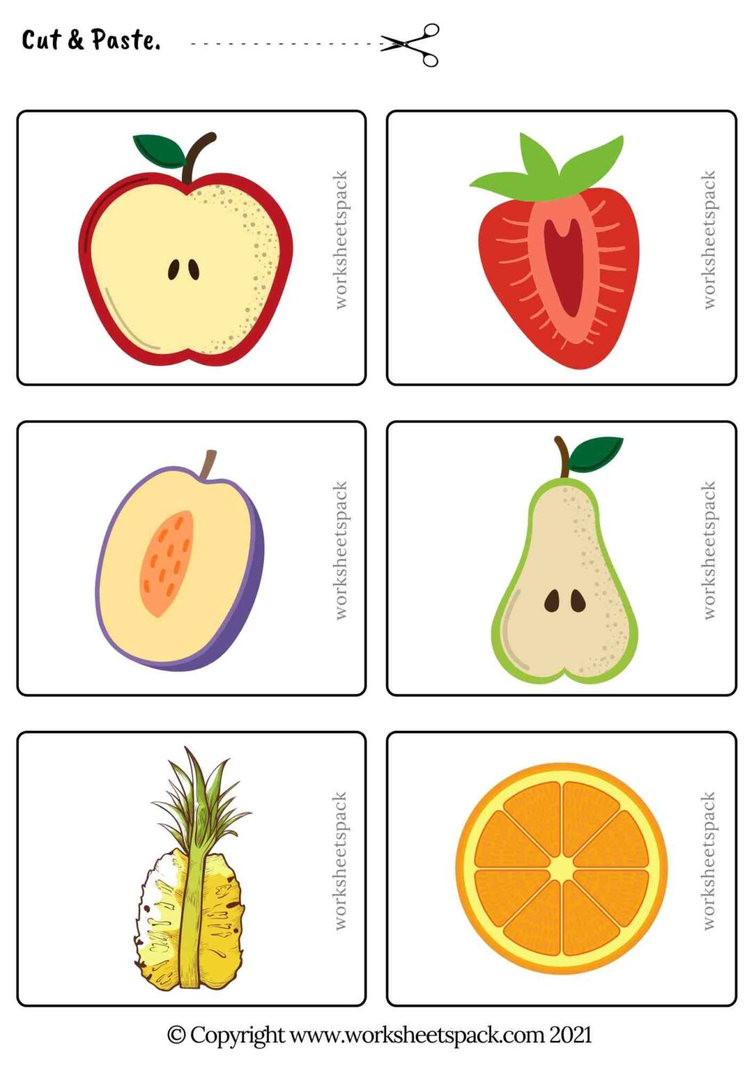 Fruits activities for preschoolers - worksheetspack