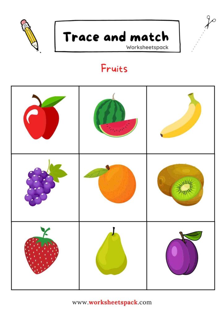 FRUITS AND VEGETABLES VOCABULARY WORKSHEETS