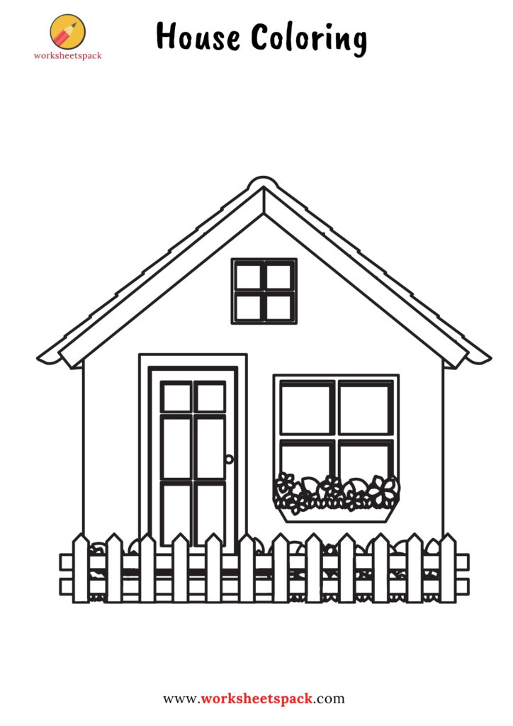 HOUSE COLORING PAGES