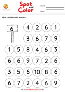 Preschool number worksheets 1-10 - worksheetspack