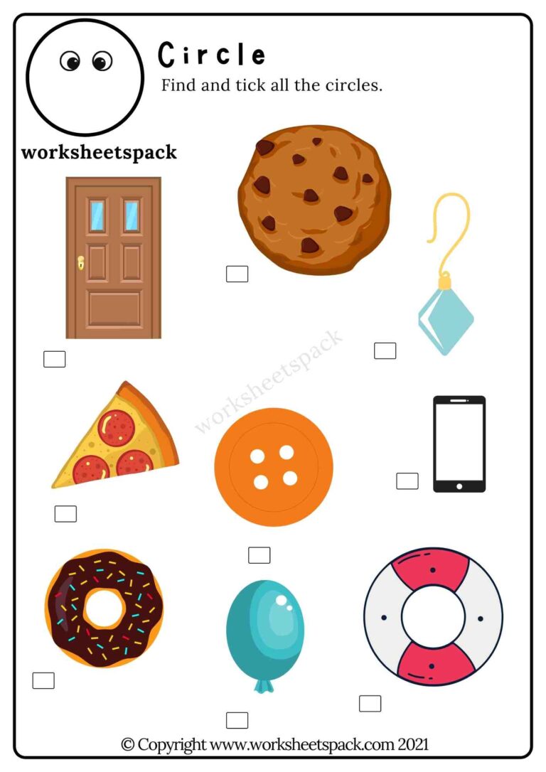 Shapes activity for preschool - worksheetspack