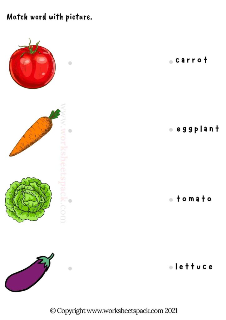 VEGETABLE ACTIVITY SHEETS