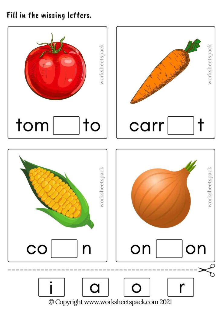 VEGETABLE ACTIVITY SHEETS