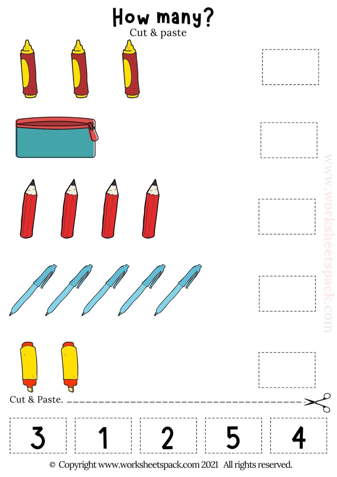 Cut and Paste Worksheets - worksheetspack