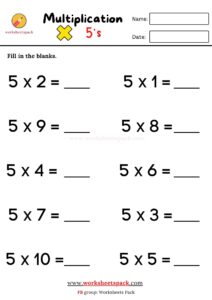 Multiplication Practice Sheets PDF - worksheetspack