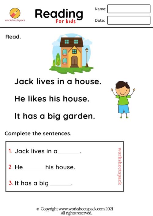 Reading comprehension PDF - worksheetspack