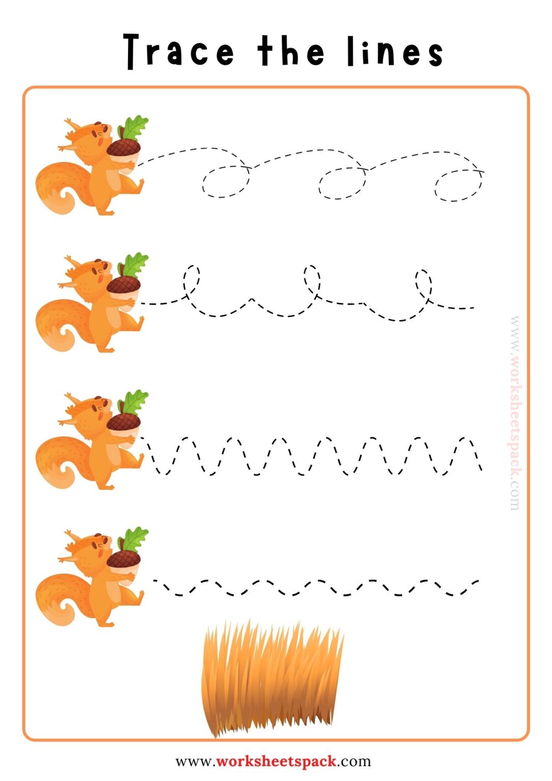 Animal Heads Tracing Lines Worksheets for 3 year olds worksheetspack