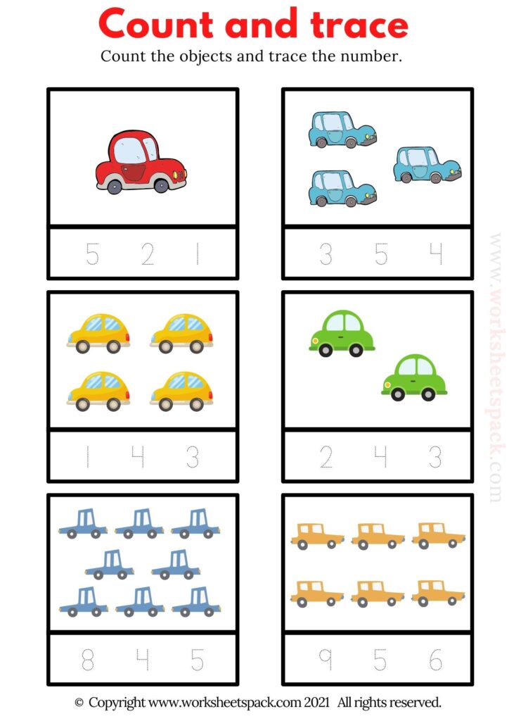 COUNT AND TRACE WORKSHEETS FREE PDF