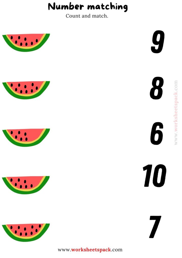 COUNTING WATERMELON SEEDS (NUMBER MATCHING)