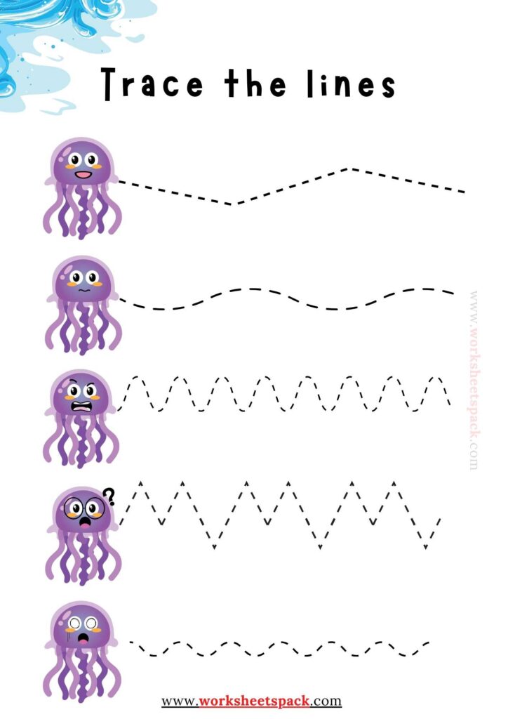 Jellyfish tracing lines