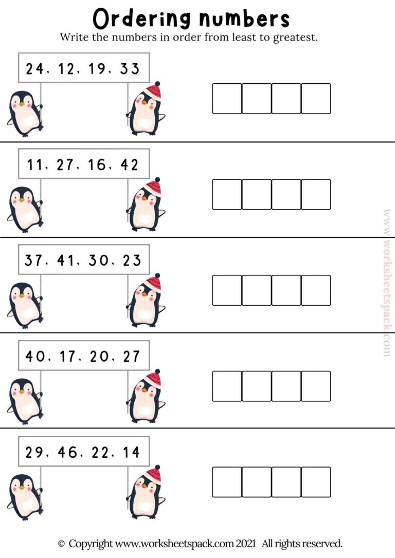 Ordering Numbers 1 10 Worksheet Worksheetspack ordering-numbers-1-10-worksheet-worksheetspack
