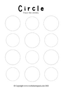 Tracing Circles Free Worksheets PDF - worksheetspack