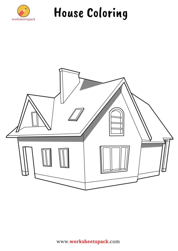 Cute House coloring pages